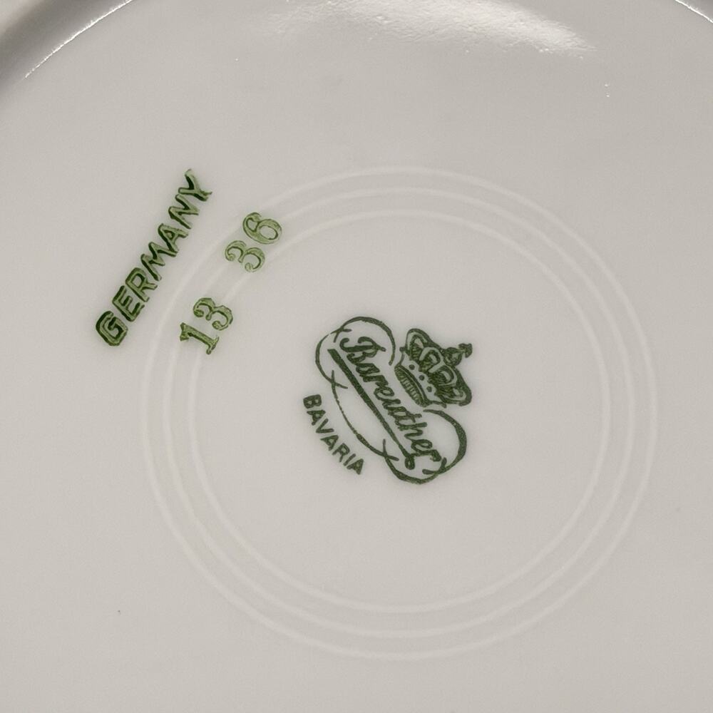 3pc Vintage Bareuther Fruit Harvest Plates Porcelain Gold Trim Bavaria Germany - Picture 12 of 12